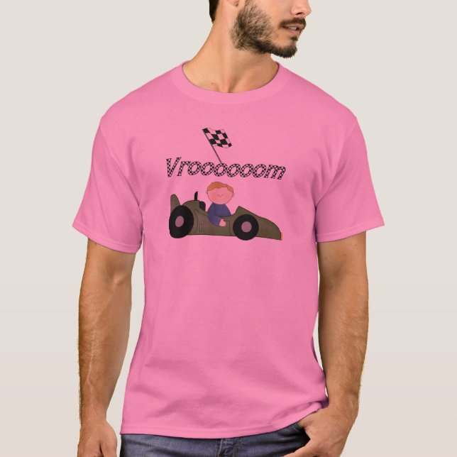 Green Race Car Vroom Tshirts and Gifts (Front)