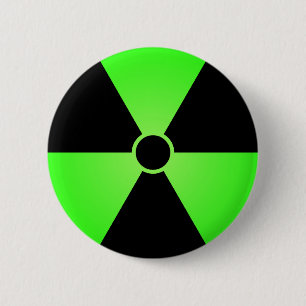 Green Radiation Symbol Button