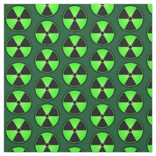 Green Radiation Symbol Fabric