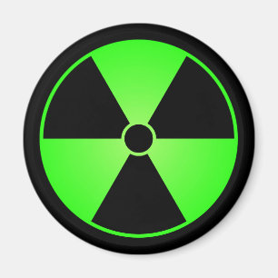 Green Radiation Symbol Magnet