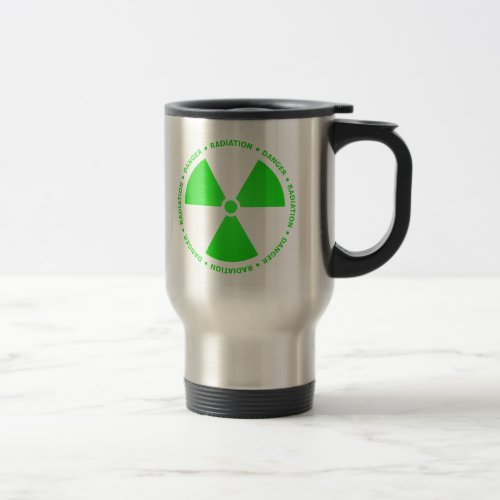 Green Radiation Symbol Mug w Text