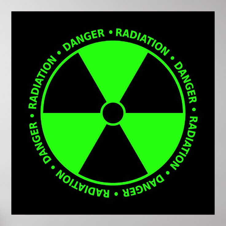 Green Radiation Symbol Poster Zazzle