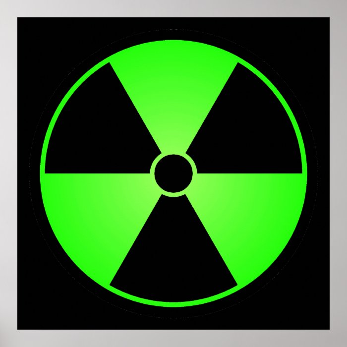 Green Radiation Symbol Poster