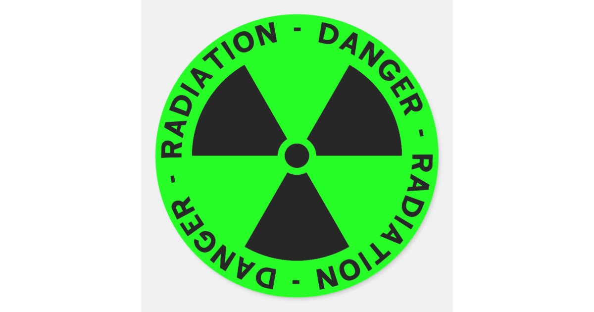 Green Radiation Symbol Sticker Zazzle