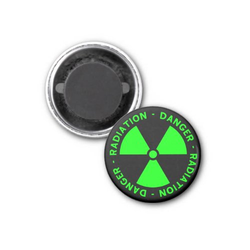 Green Radiation Warning Magnet