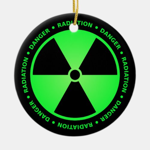 Green Radiation Warning Ornament