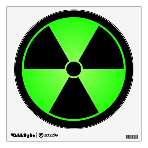 Green Radiation Warning Sign Wall Sticker