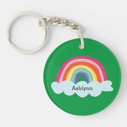 Green Rainbow Acrylic Keychain