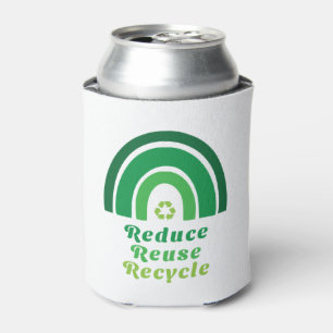 Green Rainbow Environmental Reduce Reuse Recycle Can Cooler