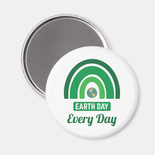 Green Rainbow Environmentalism Earth Day Every Day Magnet