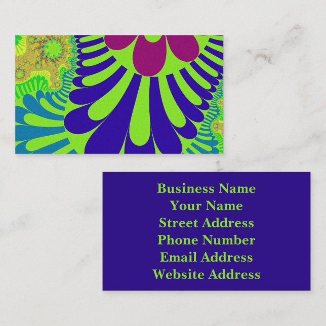 Green Rainbow Loop Business Card (Front/Back)