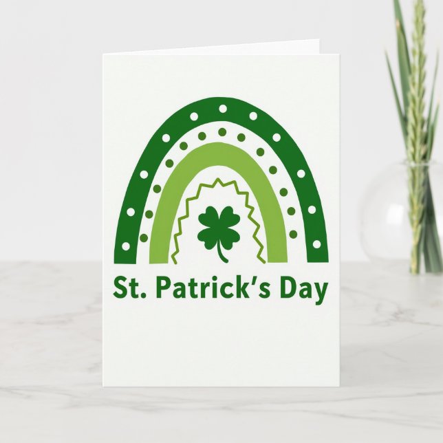 Green Rainbow Luck Card (Front)