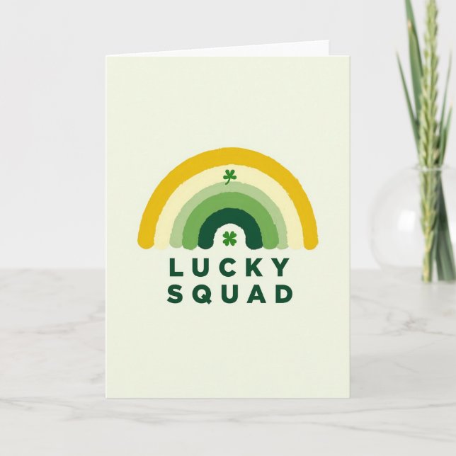Green Rainbow Lucky Squad Card (Front)