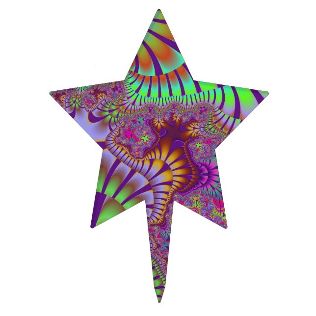 Green Rainbow Melt Cake Topper (Front)