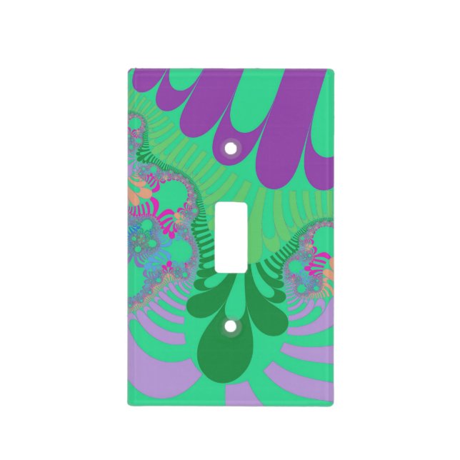 Green Rainbow Mod Light Switch Cover (Front)