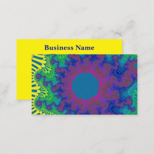 Green Rainbow Sunburst Business Card
