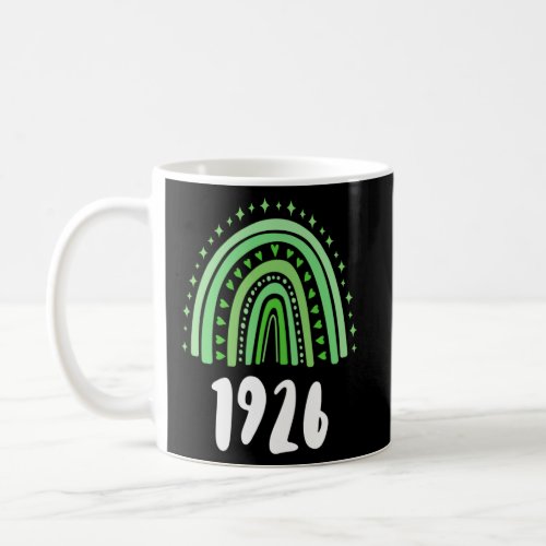 Green Rainbow Year Of Birth 1926 Birthday  Coffee Mug