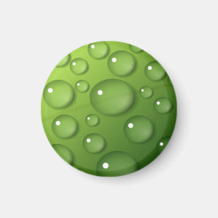 Green Raindrop Pattern Magnet