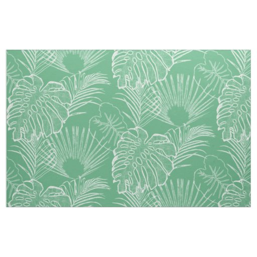 Green Rainforest Jungle Leaf Leaves Modern Simple Fabric