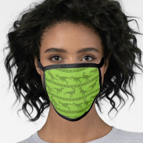 Green Raptor Pattern Face Mask