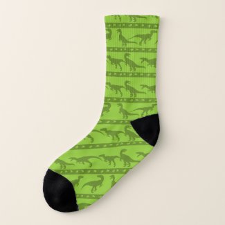 Green Raptor Pattern Socks