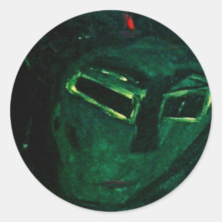 GREEN RASTA CLASSIC ROUND STICKER
