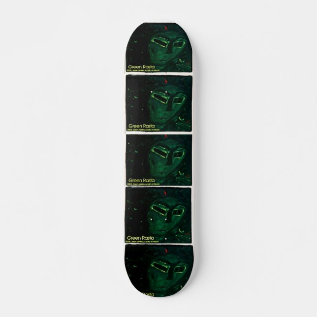 GREEN RASTA SKATEBOARD DECK (Front)
