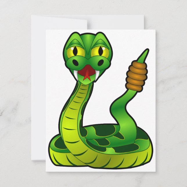 Green Rattlesnake Invitations (Front)