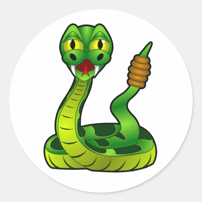 Green Rattlesnake Stickers (Front)