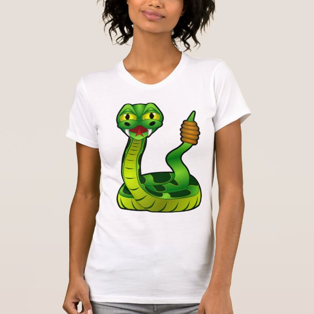 Green Rattlesnake Womens T-Shirt (Front)