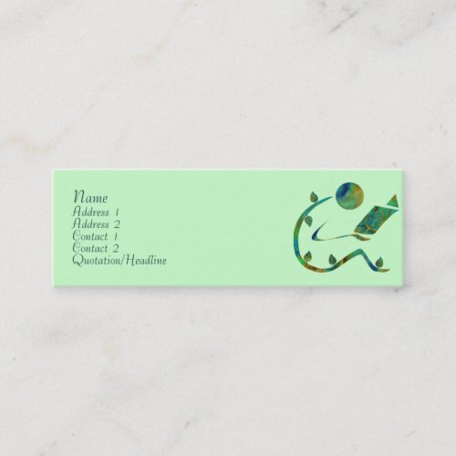 Green Reader Profile Cards Business Card