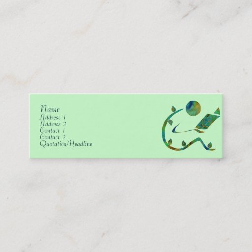 Customizable Green Reader Profile Cards Business Card