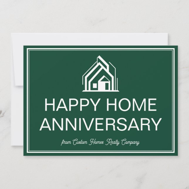 Green Real Estate Business Customized Marketing Card (Front)