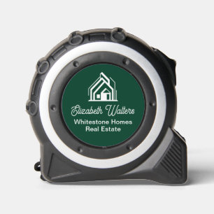 Green Real Estate Company Custom Realtor Tape Measure