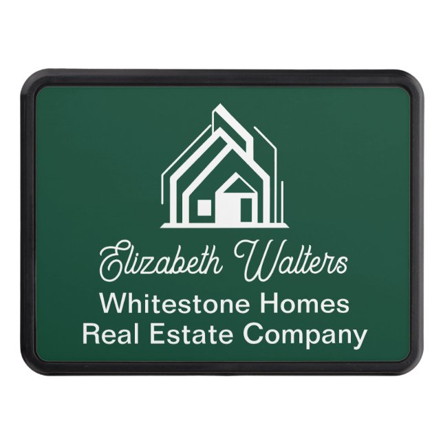 Green Real Estate Company Customized Realtor Hitch Cover (Front)