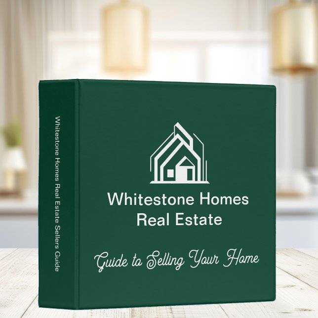 Green Real Estate Company Customized Realty 3 Ring Binder (Creator Uploaded)