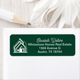 Green Real Estate Company Realtor Return Address Label