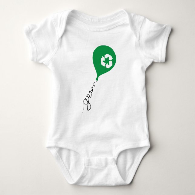 Green Recycle Baby Bodysuit (Front)