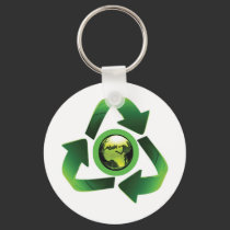 Green Recycle Key chain keychains by Ecogreenglobe Green Recycle Key chain keychains