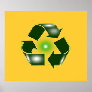 Green Recycle Logo Large 27.42" x 23" Poster  Prin