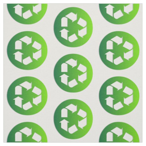 Green Recycle Sign Fabric