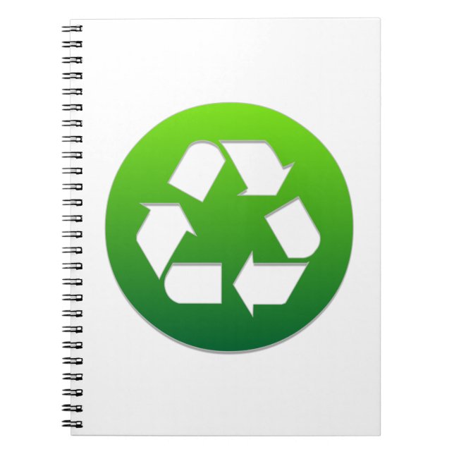 Green Recycle Sign Notebook (Front)