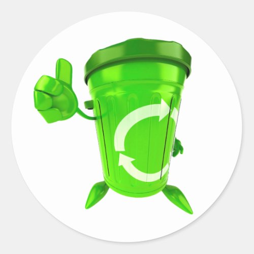 Green Recycling Bin Stickers