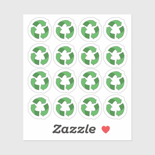 Green Recycling Icon Mini Bujo Calendar Planner Sticker (Sheet)