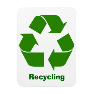 Green Recycling Sign Magnet