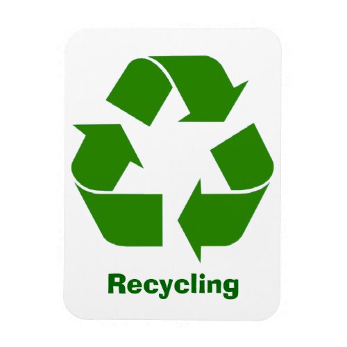 Green Recycling Sign Magnet