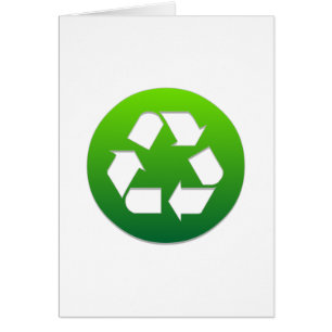 Green Recycling Symbol Cards