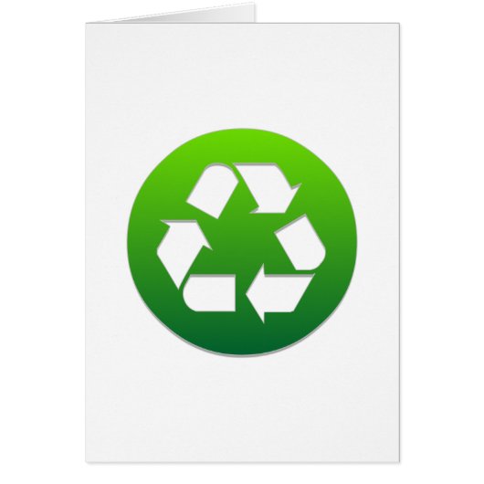 Green Recycling Symbol Cards (Front)