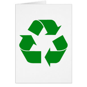 Green Recycling Symbol Cards