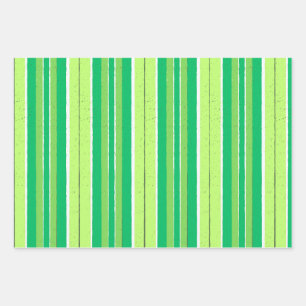Green Red And Blue Geometrical Stripes Wrapping Paper Sheets